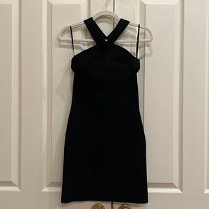 Aritzia Babaton Sculpt Knit Criss Cross Dress in Black. Size S.